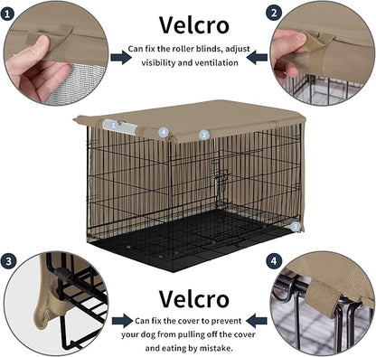 Easy-Going Dog Crate Cover 30 Inch Dog Kennel Cover for Dog, Cage Covers for Dog Crates Fit (30" Lx19 Wx21 H) Camel