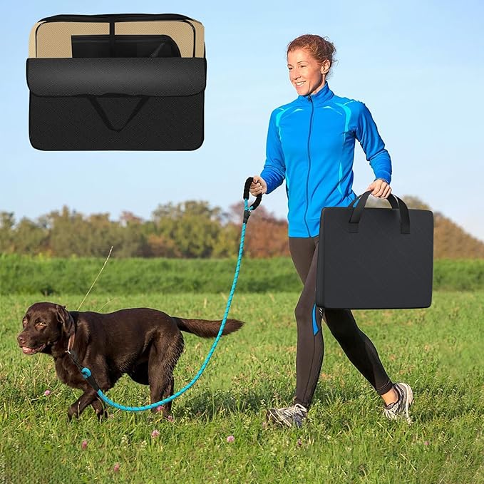 48" Indoor Outdoor Pet Playpen Cage. Best Exercise Kennel for Your Dog, Cat,Kitten, Rabbit, Puppy, Hamster or Guinea Pig. Portable Pen with Carry Bag for Easy Travel (48"x48"x24"H, Black)