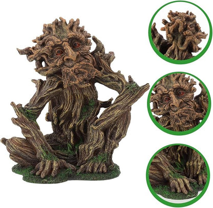 Zerodeko Fish Tank Tree Trunk Decoration, Aquarium Tree face décor Ornaments for Fish Tank, Resin Old Man Figurine for Freshwater Saltwater, Aquarium Betta Fish Decoration
