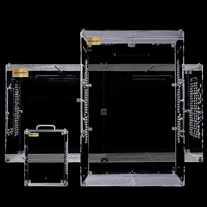 GuineaLoft Custom Acrylic Bird Cage (Model-ET2) - Crystal Clear, Small, Medium, Large Cages for Birds, Custom Made, Optional Personalized Name Plate, Background, Accessories, Visit GuineaLoft Store