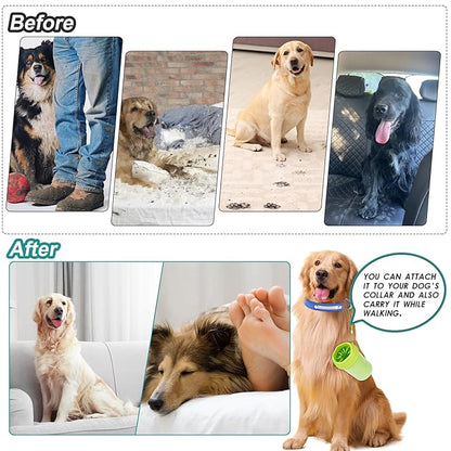 Dog Paw Cleaner, Dog Paw Washer, Buddy Muddy Paw Cleaner,Medium Portable Silicone Pet Cleaning Brush Cup, Pet Foot Washer for Small Medium Breed Dogs, Free Towel, Green