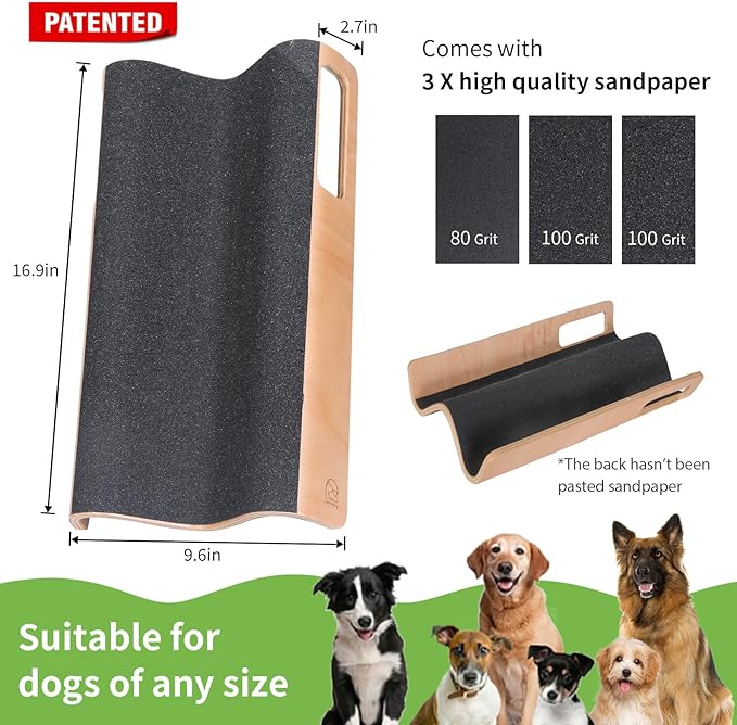 M-Shaped Dog Scratch Pad for Nails, Dog Nail File Toy for Dog Nail Maintenance, Shortened Dog_ Side Nails Easily (L)