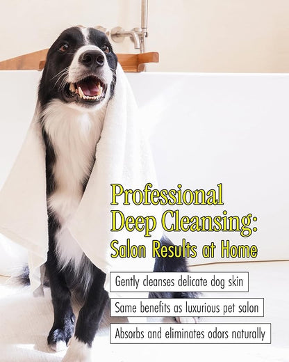 Relief Mud Shampoo for Dogs | Soothing, Hypoallergenic, Tearless Deodorizing Dog Shampoo w/Nourishing Extracts | for Dogs & Puppies (16.9 fl oz)