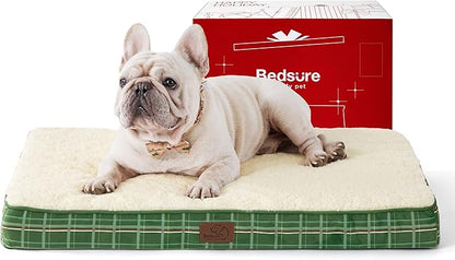 Bedsure Medium Dog Bed for Medium Dogs - Christmas Dog Bed, Orthopedic Waterproof Dog Beds with Removable Washable Cover