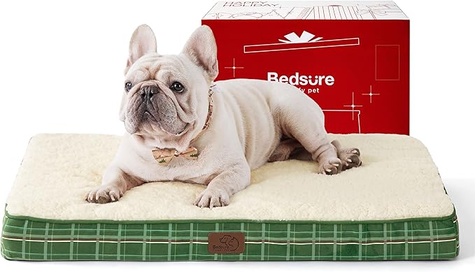 Bedsure Medium Dog Bed for Medium Dogs - Christmas Dog Bed, Orthopedic Waterproof Dog Beds with Removable Washable Cover