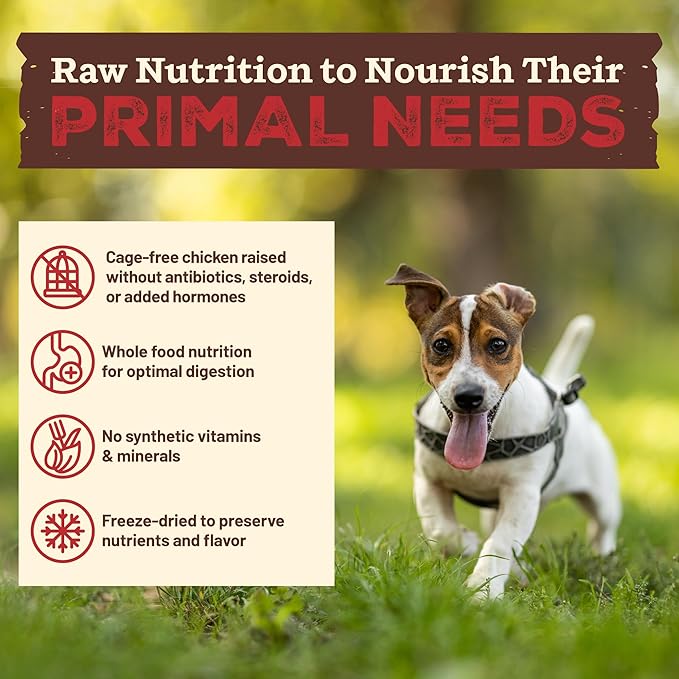 Primal Kibble in The Raw, Freeze Dried Dog Food, Small Breed Recipe, Scoop & Serve, Made with Raw Protein, Whole Ingredient Nutrition, Crafted in The USA, Dry Dog Food 5.4 lb Bag