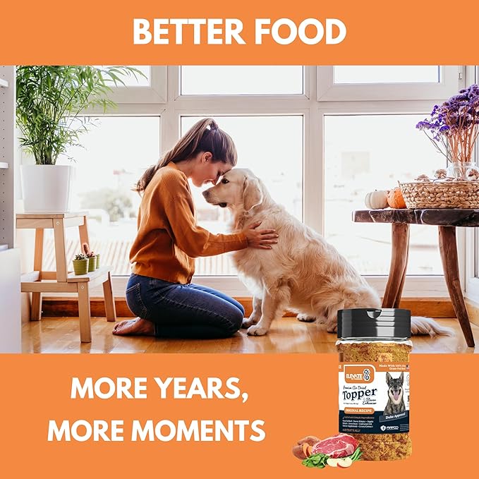 100% Human Grade - Dog Food Toppers for Picky Eaters - Air Dried, All Natural, USA Grass Fed Beef - Limited Ingredient, Grain Free - Seasoning, Meal Mixer, Dog Food Toppers for Dry Food – Beef