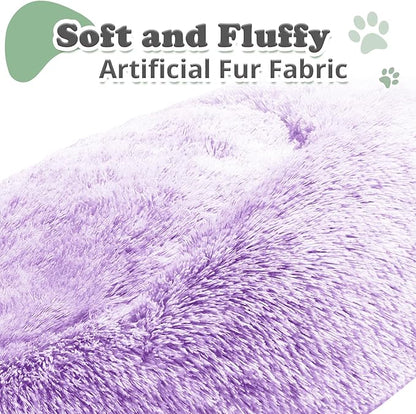 JOLLYVOGUE Dog Beds, Calming Small Dog Bed, Anti-Anxiety Dog Bed for Small Dogs, Fluffy Donut Dog Bed, Cozy Dog Cat Cushion Bed for Small Medium Dogs and Cats (20")