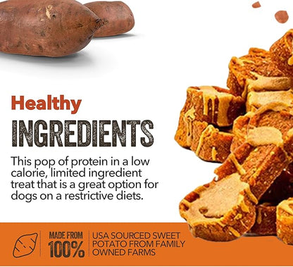 Gaines Family Farmstead Sweet Potato Peanut Butter Topped Dog Bones, All Natural, Grain Free, Dog Treats for All Ages & Breeds, Great for Training and Rewards, Made in USA, 8 Ounce Bag