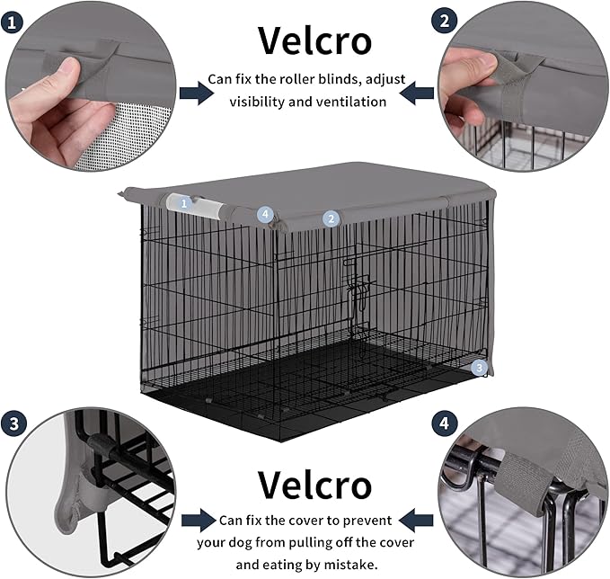 Easy-Going Dog Crate Cover 30 Inch Dog Kennel Cover for Dog, Cage Covers for Dog Crates Fit (30" Lx19 Wx21 H) Grey