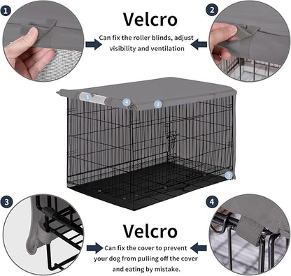 Easy-Going Dog Crate Cover 30 Inch Dog Kennel Cover for Dog, Cage Covers for Dog Crates Fit (30" Lx19 Wx21 H) Grey