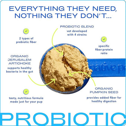 Native Pet Probiotics for Dogs - Dog Probiotics Powder for Digestive Health, Gut Support, & Immune Boost  Vet-Formulated Powder for Maximum Potency with Digestive Enzymes & Prebiotics - 240 Scoops