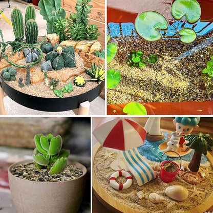 20lbs Aquarium Gravel, 1/16"(0.6-1.2mm) Natural River Rocks Succulent Cactus Pea Gravel for Plants, Fish Tank, Decorative Pebbles for Gardening, Flower Pots, Vase Fillers, Landscaping