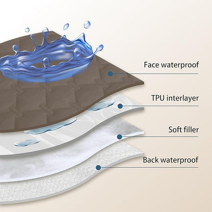 gogobunny 100% Double Sided Waterproof Dog Blanket Soft Pet Bed Cover Reversible Protect Furniture Couch Sofa Car for Puppy Cat Kids (Dark Walnut/Light Walnut, 82x102 Inch (Pack of 1))