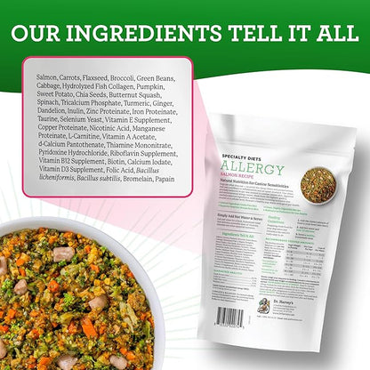 Dr. Harvey's Specialty Diet Allergy Salmon Recipe, Human Grade Dog Food for Dogs with Sensitivities and Allergies (5 Pounds)