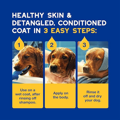 DOUXO® Skin & Coat SPA - Ultra-Safe Oatmeal Dog Conditioner, 16 fl oz, Safely Detangles, Revives The Coat and Moisturizes The Skin, Leaves The Coat Soft, Silky and Radiant, Skin-Friendly Formula
