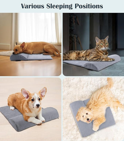 Dog Pillow Dog Calming Pillow for Small Dog & Cat Sleep Dog Neck Pillow for Joint Relief Sleeping Improve Anxiety Relief Pet Pillow with High Resilience Sponge