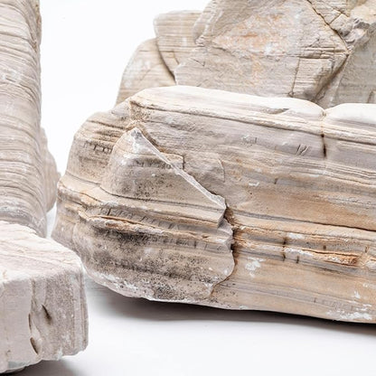 SubstrateSource Natural Stone for Aquarium, Terrarium, Paludarium, Reptile Enclosures - Set of Decorative Rocks for Landcapes, Aquascaping, Fish Tank Decor (Gobi Desert Stone, 20 Pounds, 2-8)