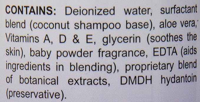 Kenic Oh Baby Puppy and Dog Shampoo, Gentle Formula with Light Baby Powder Scent, Soap and Paraben Free, Tear-Free and Moisturizing, Made in USA for Sensitive Skin and Frequent Use