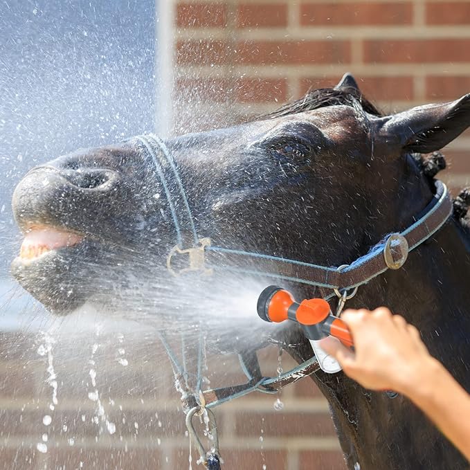 6 Pieces Dog Wash Hose Attachment with Soap Dispenser Pet Bathing Tool Set Dog Comb Brush for Pet Washing(9.4 x 2.7 x 6.7 Inch,Orange)