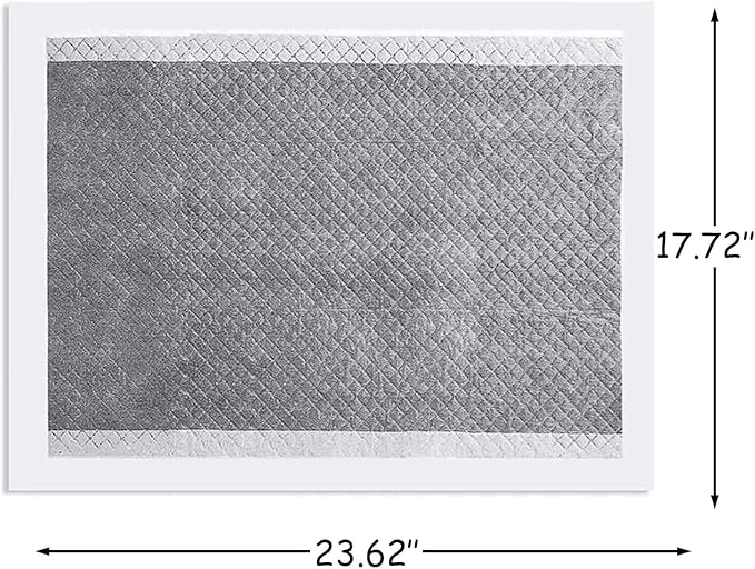 kathson Rabbit Pee Pads Disposable Cage Liners 50PCS All Absorb Black Carbon Odor Control Bunny Training Accessories with Quick-Dry Surface for Puppy Guinea Pig Kitten Hedgehog Small Animals