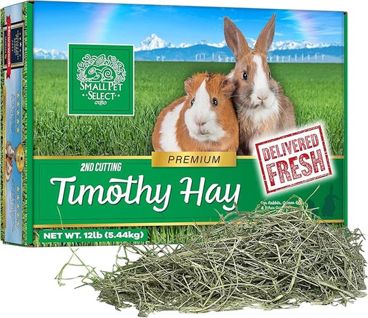 Small Pet Select 2nd Cutting Perfect Blend Timothy Hay Pet Food for Rabbits, Guinea Pigs, Chinchillas and Other Small Animals, Premium Natural Hay Grown in The US, 10 LB