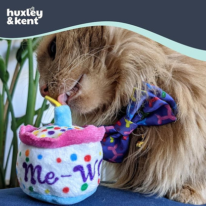 Huxley & Kent Plush Cat Toy - Interactive Catnip Toy for Cats & Kittens - Soft with Crinkle & Catnip - Fun Indoor Play - Mewow Cake