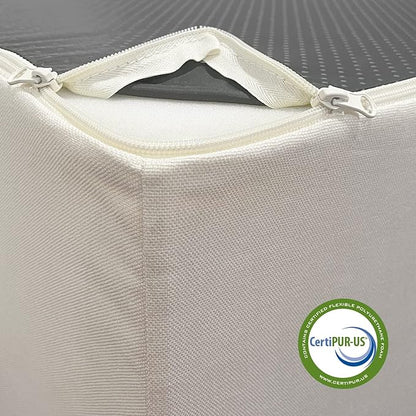 Best Pet Supplies Dog Stairs for Small Dogs & Cats, Foam Pet Steps Portable Ramp for Couch Sofa and High Bed Non-Slip Balanced Indoor Step Support, Paw Safe No Assembly - Ivory, 5-Step