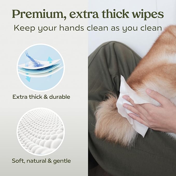 Pawfume Dog Wipes 100 Count, Pet Wipes  Hypoallergenic & Gentle Dog Wipes for Eyes, Face, Butt, and Paws  Cleaning & Deodorizing, Grooming Tear Stain Wipes for Puppy, Adult Dogs & Cats
