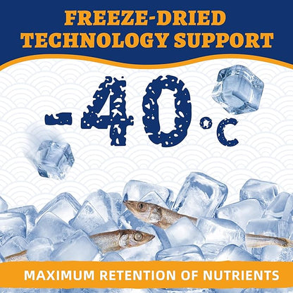 Just Try 10.58 oz Freeze Dried Dog Treats Capelin Fish Raw Single Ingredient Cat Treats High Protein Training Treats Pet Snacks Omega 3 for Skin Coat Health