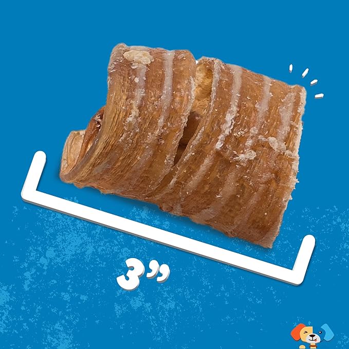 Jack&Pup Trachea Dog Chew - 3-inch Beef Trachea Bites for Dogs (16 oz) Natural Dog Treat for Dogs - Rich in Glucosamine and Chondroitin 100% Beef Chews