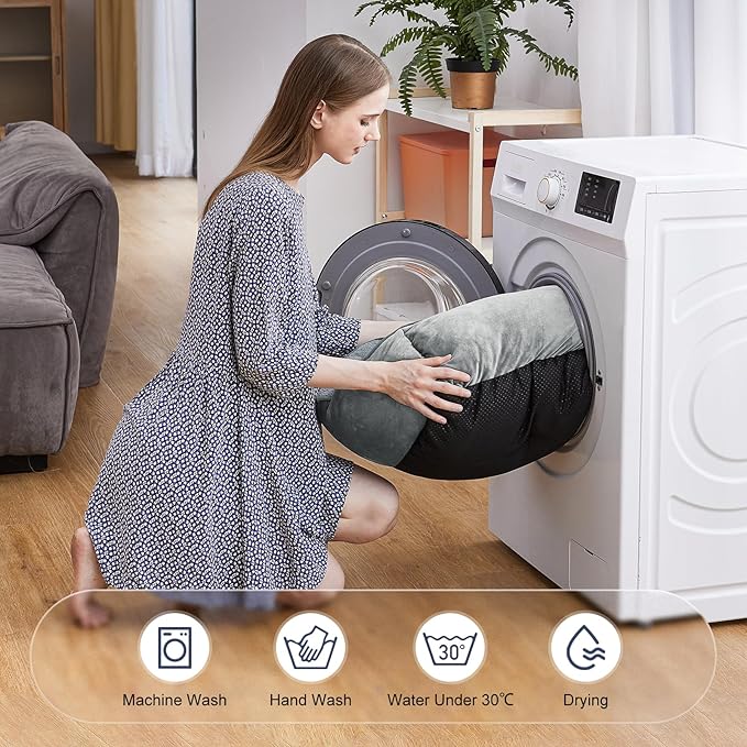 JOEJOY Rectangle Dog Bed for Large Medium Small Dogs - Washable Orthopedic Sofa Bed, Soft Breathable Puppy & Pet Cuddler, Durable Calming Dog Bed with Anti-Slip Bottom, Multiple Sizes, Grey