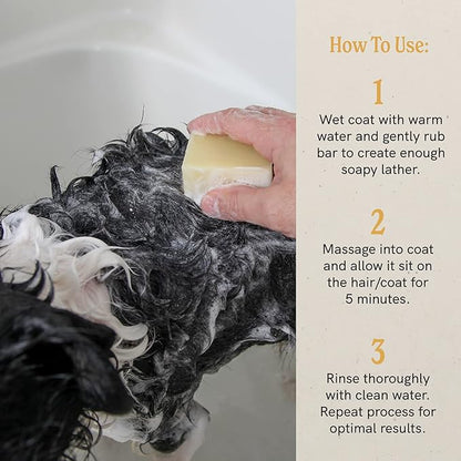 J·R·LIGGETT'S Dog Shampoo Bar for Sensitive Skin - Relieves Dry, Skin - Detergent-Free Formula, 100% Ecologically Correct, Non-GMO, 3.5 Ounce