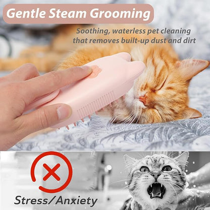 3 in 1 Cat Steam Brush Rechargeable Anti-Static Pet Spray Hair Removal Comb for Shedding and Grooming Multi-functional Pet Massage Brushes for Cats Dogs Small Animals