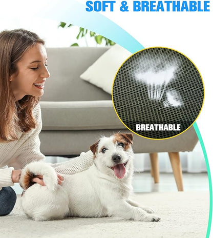 10 in 1 Pet Grooming Hammock Harness with Trim/Dog Grooming Sling for Nail Clipping (M/Under 45lb, Khaki Green)