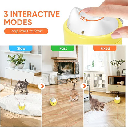 Cat Laser Toy Automatic Dual Laser Points Interactive Cat Enrichment Toys for Indoor Cats 3 Modes Lazer for Cats Birthday Gift