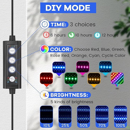 hygger Clip On Aquarium LED Light with Multi-Channel Controller, Fish Tank Light 24/7 Lighting Sunrise-Daylight-Moonlight and DIY Mode, Adjustable Timer/Brightness Light 7 Colors for Freshwater (2)