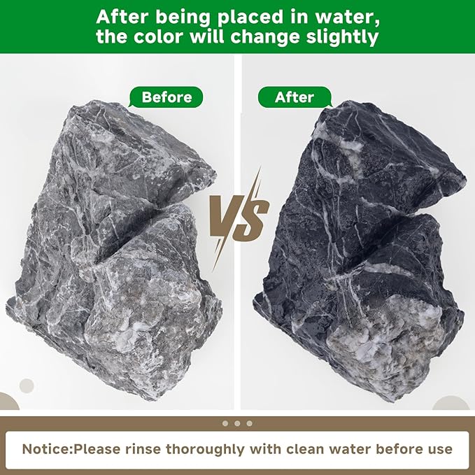 Seiryu Rock Stone for Aquascaping,4-6 inch Natural Aquarium Landscape Stones for Aquariums,Fish Tank Decor Rocks for Landscaping, Paludariums & Micro Landscapes (20 Pounds)