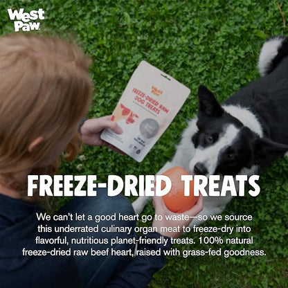 WEST PAW Freeze-Dried Raw All Natural Dog Treats, Single Ingredient, Humanely Raised and Sustainably Sourced, Made in USA, Beef Heart & Pork, 2 Pack