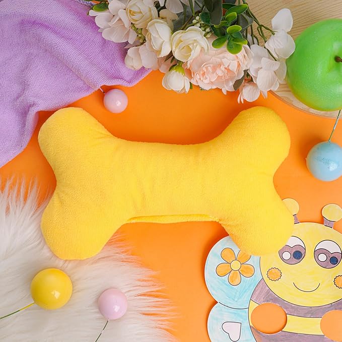 Dog Bone Pillow Bone Shape Pillow for Dogs 6 x 10 Inch Soft Calming Dog Toy for Small Medium Dogs