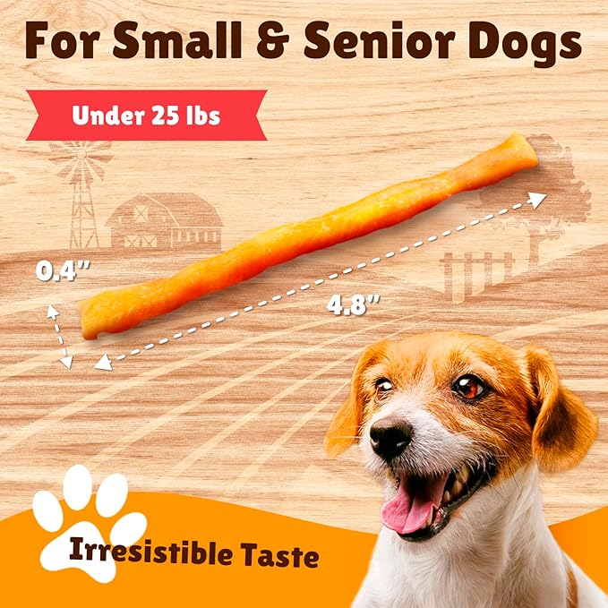 Gootoe Soft Turkey Tendon Dog Treat Natural Chewy Snack, 100% USA-Sourced, Premium Training Chew, Reseal Value Bag, Ideal for Small & Senior Dogs, Soft Strip with Pumpkin Jumbo Pack, 1 lb (Pack of 1)