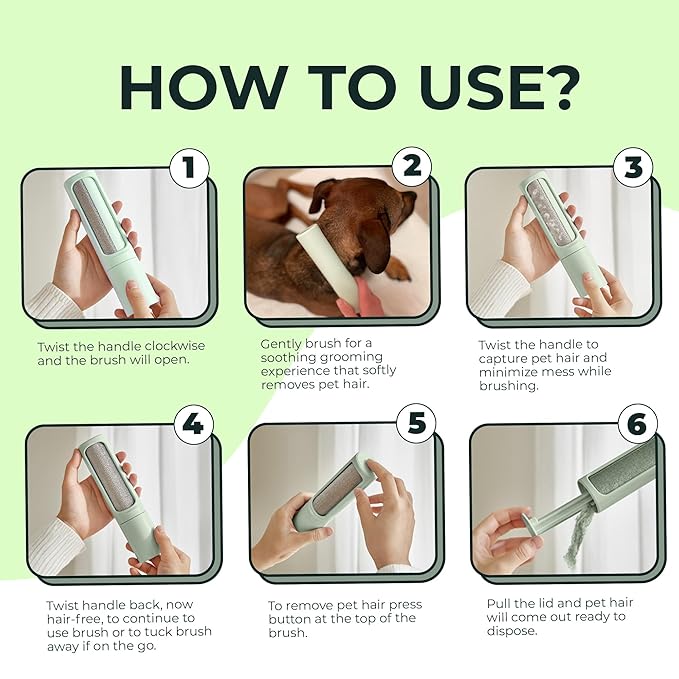 Soothing Dog Brush - Anxiety Relief Grooming Brush - Self Cleaning Calming Slicker Brush for Grooming Pets - Brushes for Long Short Haired Dogs - Deshedding Brush - Portable and Travel Friendly