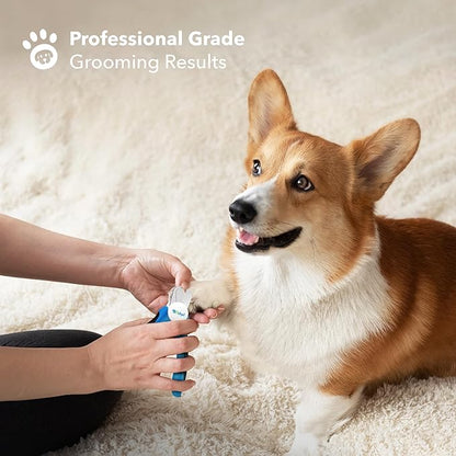 BOSHEL LED Large Dog Nail Clippers, Dog Nail Trimmers for Large Breed with Quick Sensor, Dogs Trimmer with Light & Safety Guard, Sharp Pet Nails Clipper, Pet Claw Clippers, Pets Toenail Cutter & File