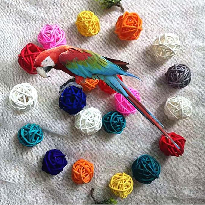 Bird Rope Perch,Birds Perch,Bird Perches for cage,Parakeet perches,Rope Perch for Conures,Parrot,Cockatiel,Lovebird,Budgerigar,Bird cage Accessories,Chew Toys