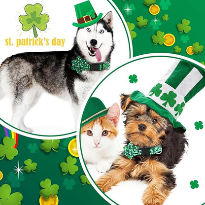 6 Pcs Valentine's Day Dog Collar with Flower Adjustable Valentine's Day Loving Heart Printed Collar for Dogs Holiday Safety Buckle Nylon Dog Collar for Female Male Small Medium Large Pet Dogs(Medium)