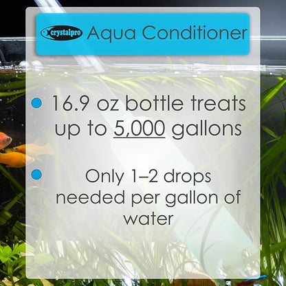 Aqua Conditioner - Treats 5000 Gallons - Aquarium Water Conditioner - Neutralizes Chlorine and Ammonia 16.9 Oz