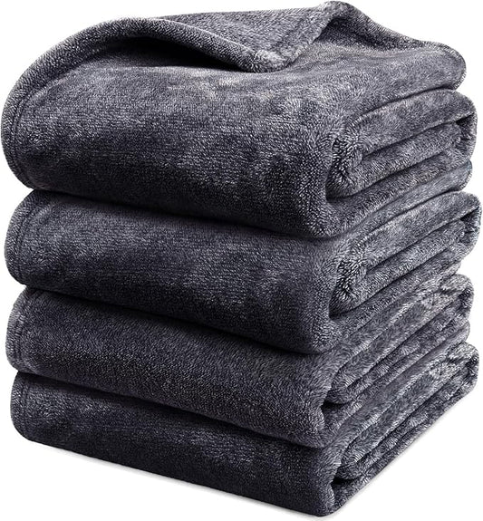 Onarway Dog Blanket Washable for Puppy: 4 Packs Dog Blankets 40”x28” - Fluffy Soft Small Throw for Cat Puppy Kitten Dogs - Fleece Pet Blankets for Bed Sofa Car and Indoor - Purple