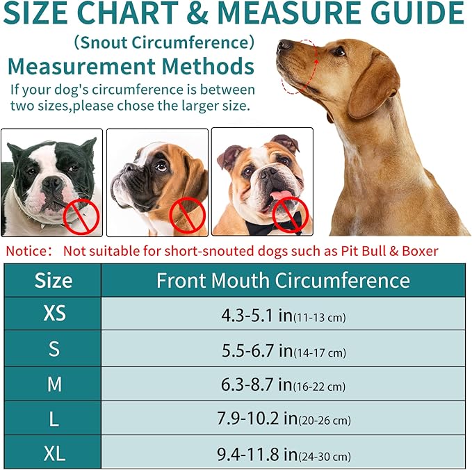 Dog Muzzle for Medium Dogs, Dog Muzzle for Large Dogs Biting, Soft Nylon Print Muzzle Anti Biting Barking Chewing, Breathable Drinkable Adjustable Pet Muzzle for Medium Large Dogs Cyan Flower L