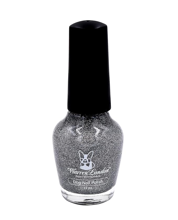 Warren London Dog Nail Polish in A Bottle Premium Coverage & Color- Made in USA- Sparkle Silver