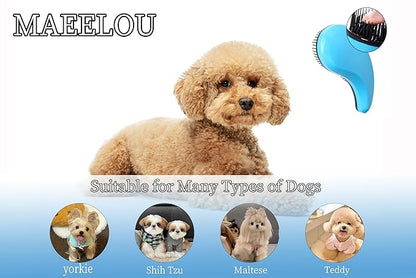 Puppy Brush for Small Dogs - Soft Dog Brush - Perfect Yorkie, Shih Tzu, Maltipoo & Maltese Grooming - Gentle Dog Hair Remover Brush for Easy Pet Hair Removal & Grooming at Home ï¼_lueï¼